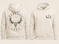 Moose Skull Logo Hoodie Off White/Cream