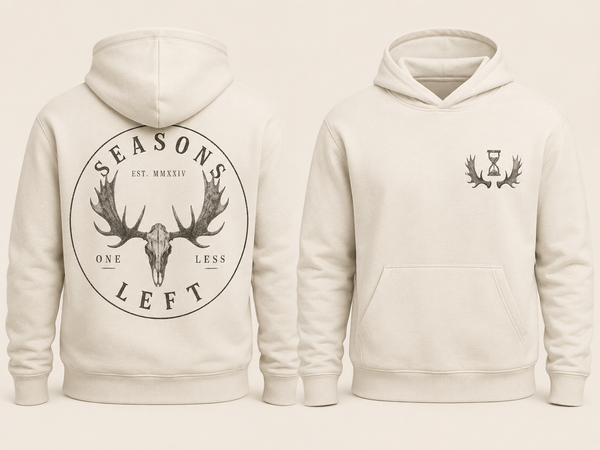 Moose Skull Logo Hoodie Off White/Cream